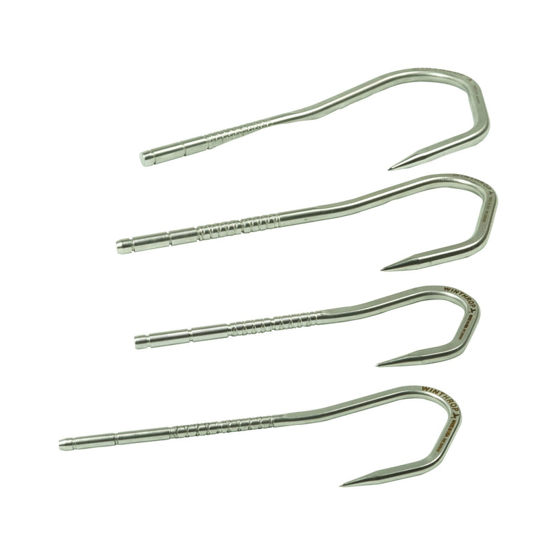 Load image into Gallery viewer, Hook Blackfin 4' Gaff with 2" WT Hook 100% E-Glass blank 2" Hook How to choose a fishing gaff  In general, fish under 50lbs only need a gaff hook with a gap measuring 2” to 3”, but on some species such as dorado, king mackerel, barracuda and other slim-bodied species, a 2” hook is almost always the best choice. Fish over 50lbs should be gaffed using a 3” or 4” hook. On some species such as sharks, large tuna and jumbo cobia, 4” is best.