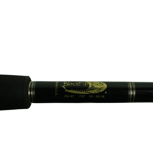 Blackfin Rods Fin 47 Fishing Rod 7'0" Rod 15-30lb Line Weight Bait Casting Rod 100% E-Glass blank Fuji Graphite Reel Seat EVA Fuji Aluminum Oxide Guides Fast Action Pistol Grip - for faster re-casting Targeted Species: Tarpon, Snook, Cobia, Redfish, Striped Sea Bass 5
