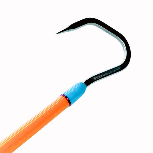 Hook on Blackfin 6' Gaff with 2" WT Hook 100% E-Glass blank  Winthrop Hook Painted Blank-Bright Orange