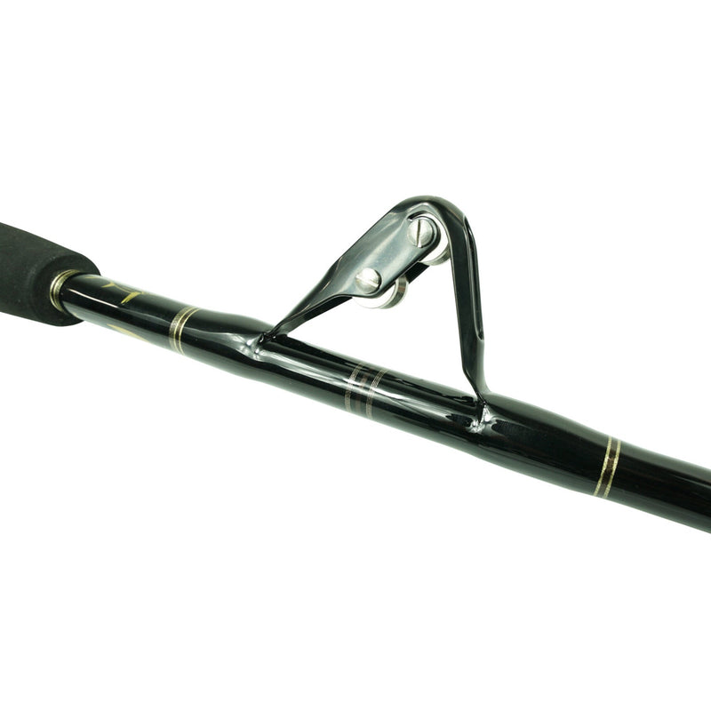 Load image into Gallery viewer, Blackfin Rods Fin 156L Fishing Rod 6'0" Rod 50-80lb Line Weight Stand Up Rod 100% E-Glass blank Aftco Short straight Black Unibutt Aftco Roller Guides Fast Action Targeted Species: Tuna
