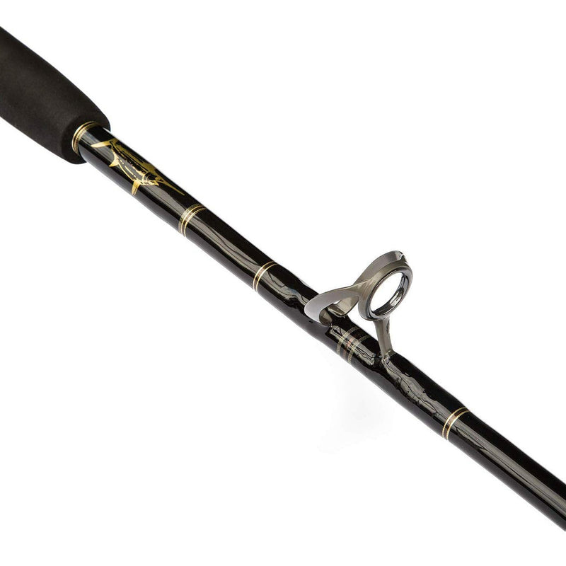 Load image into Gallery viewer, Fin 154L 60-100# Swordfish Series Heavy current 10-15# lead Tremendous tip action Winthrop deep drop bushing top Silicone carbid guides-hardest of the ceramics Comes stock with Aftco #4 curved butt Daytime Swordfish and deep dropping