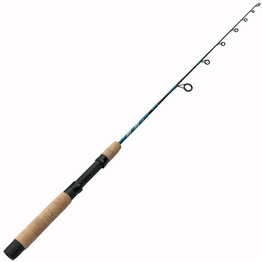 Li'l Finz Turquoise, white and gray. Full rod is shown.