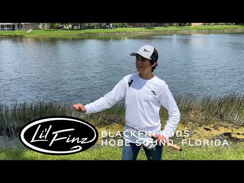 Load and play video in Gallery viewer, Hear from the Pro kids. Our pro staff is holding the Li&#39;l Finz purple and pink and telling why she loves the Li&#39;l Finz rod. Tested out Li&#39;l finz by the lake to catch Bigmouth Bass.
