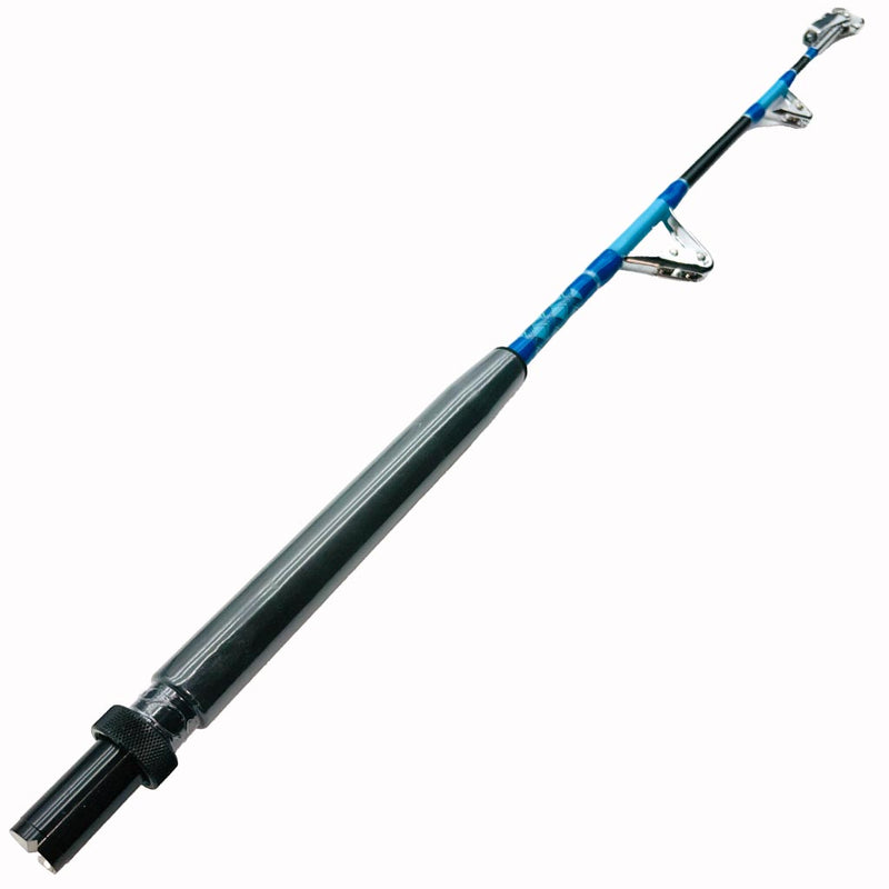 Load image into Gallery viewer, Comparable to our Fin 177 just a few inches shorter. This rod comes complete with AFTCO Swivel Top, AFTCO heavy duty guides, EVA grip, and a size 4 AFTCO Collet and Ferrule. Full rod showing. 
