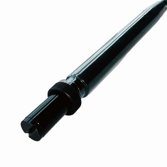 Comparable to our Fin 177 just a few inches shorter. This rod comes complete with AFTCO Swivel Top, AFTCO heavy duty guides, EVA grip, and a size 4 AFTCO Collet and Ferrule. Foam grip showing and black collet and ferrule. 