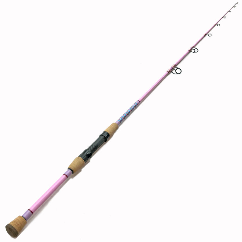 Load image into Gallery viewer, #80 Limited Edition 7&#39;0&quot; 10-17lb Heavy Inshore Rod. Full rod photo, painted pink blank
