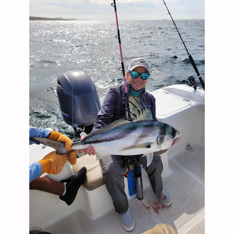 Load image into Gallery viewer, Customer catching Rooster fish on Pro Pink 80
