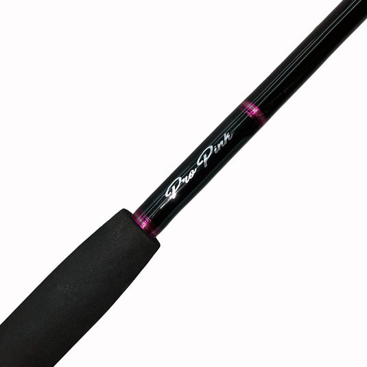 New look, same Pro Pink! New Pro pink label is shown is silver. Metallic hot and light pink used for trims. Partial black foam grip shown. Blank is all black.