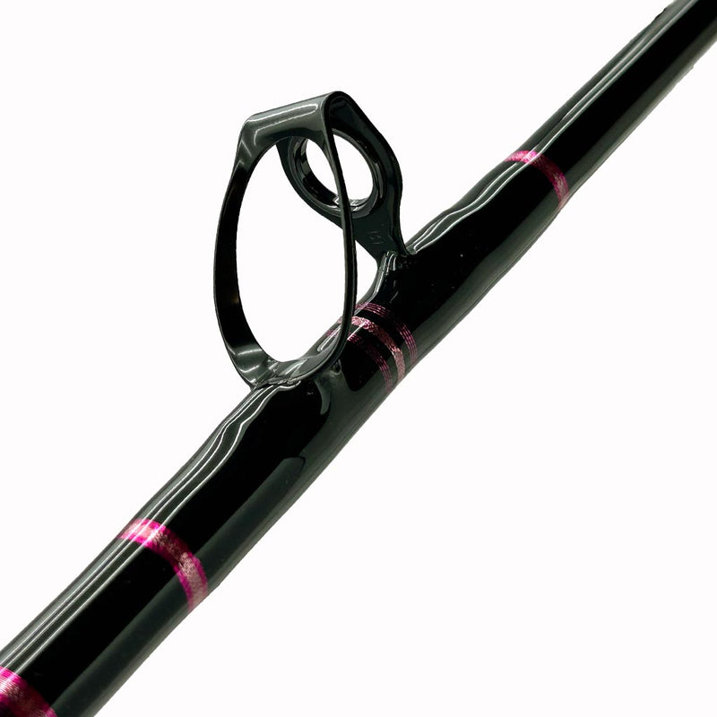 Load image into Gallery viewer, New look, same Pro Pink! First bottom guide showing. Hot and light metallic pink trims. Black blank.
