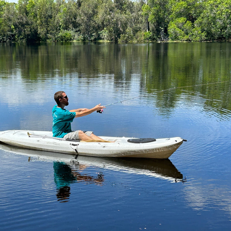 Load image into Gallery viewer, The Dockwalker is a kayak fishing rod by Blackfin Rods. Designed for dock and kayak fishing.
