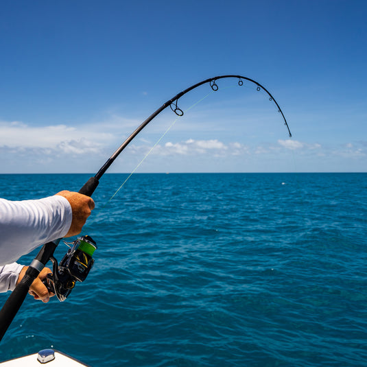 Bend of the Blackfin Rods Solo Rod versatile spinning rod